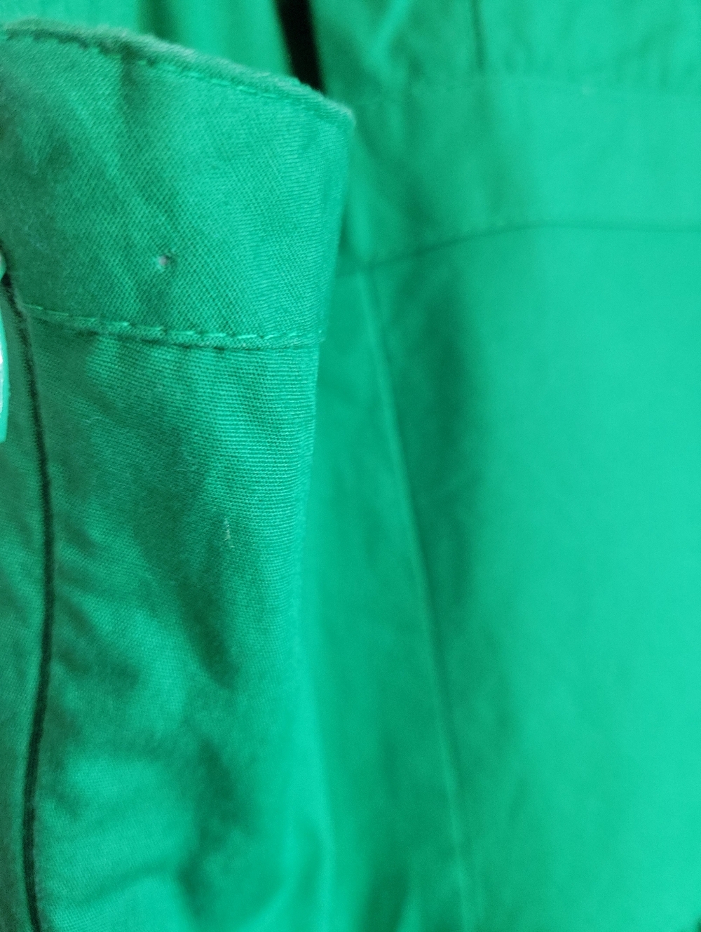 Anthropologie Maeve Green Cotton Shirt Dress Tie Waist Coastal Cottagecore Sz 4 - Picture 11 of 11